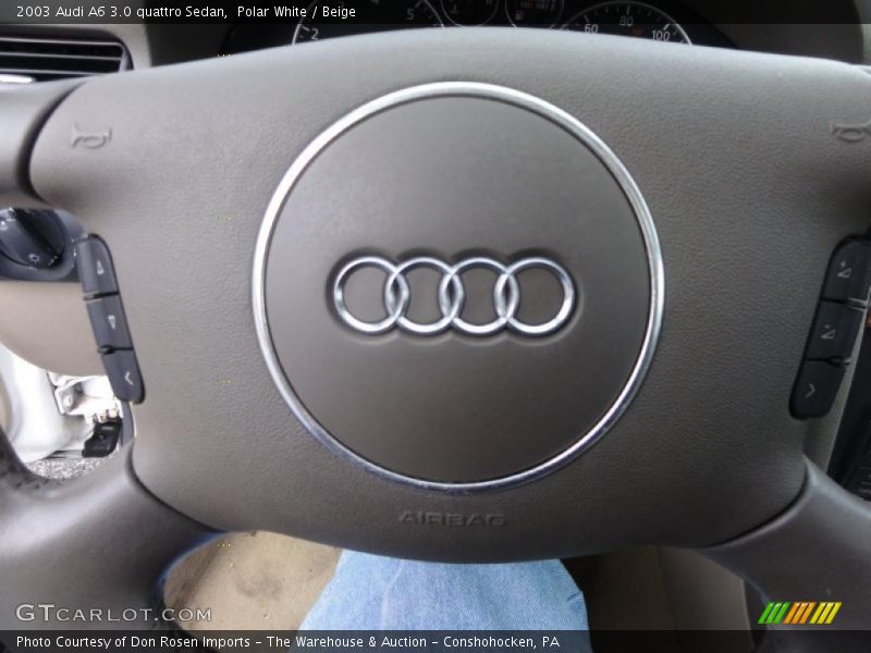 Polar White / Beige 2003 Audi A6 3.0 quattro Sedan
