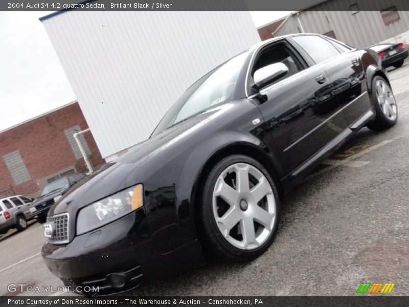 Brilliant Black / Silver 2004 Audi S4 4.2 quattro Sedan