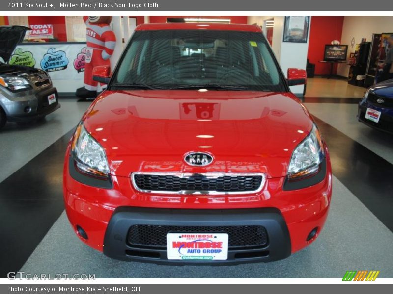 Molten Red / Black Soul Logo Cloth 2011 Kia Soul +