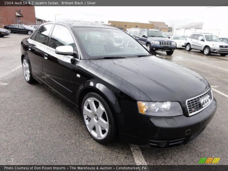 Brilliant Black / Silver 2004 Audi S4 4.2 quattro Sedan