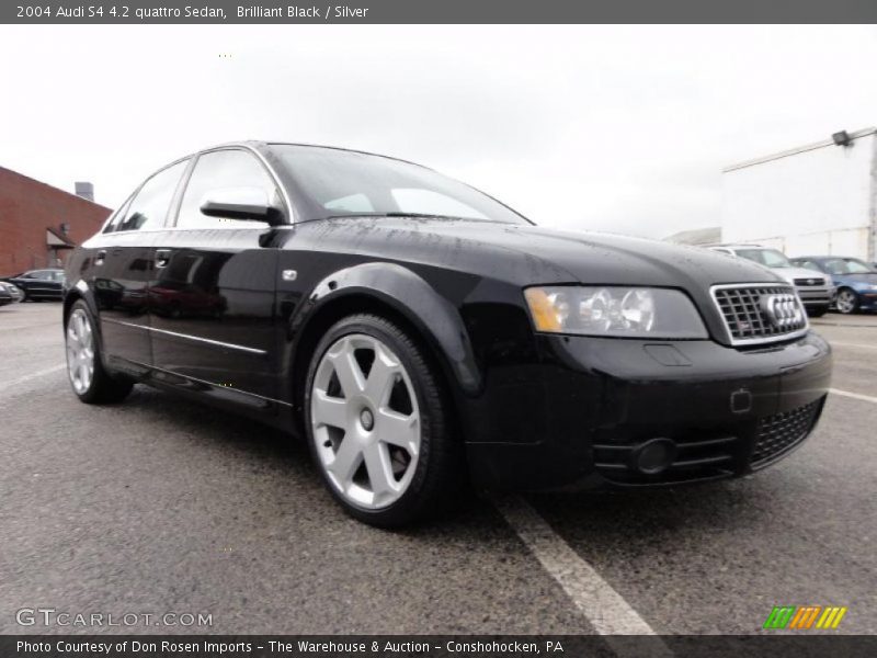 Brilliant Black / Silver 2004 Audi S4 4.2 quattro Sedan