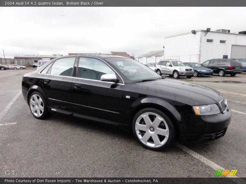 Brilliant Black / Silver 2004 Audi S4 4.2 quattro Sedan