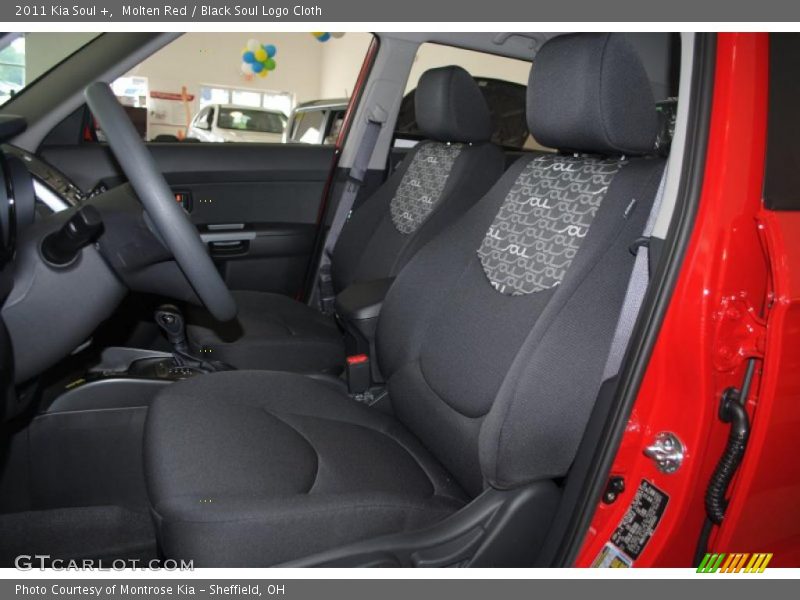Molten Red / Black Soul Logo Cloth 2011 Kia Soul +