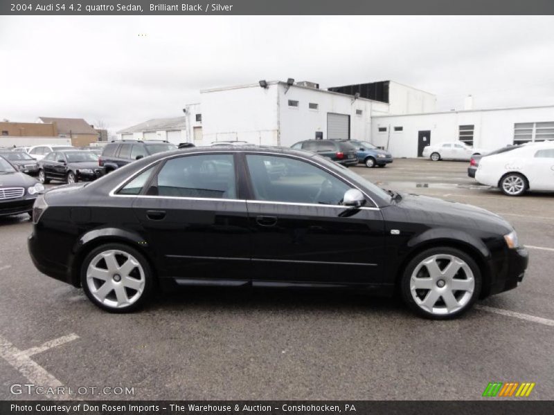 Brilliant Black / Silver 2004 Audi S4 4.2 quattro Sedan
