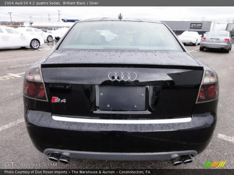 Brilliant Black / Silver 2004 Audi S4 4.2 quattro Sedan