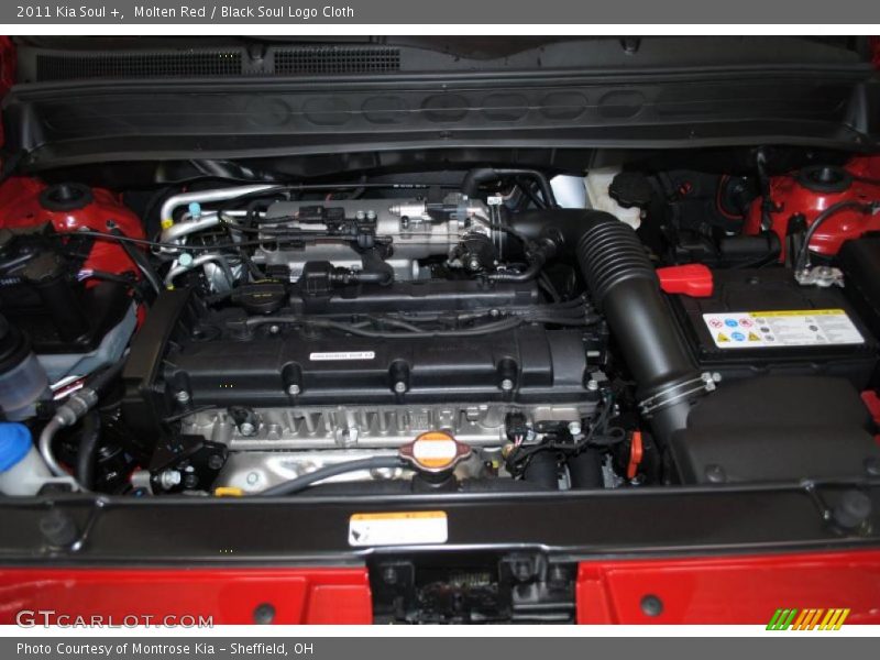 Molten Red / Black Soul Logo Cloth 2011 Kia Soul +