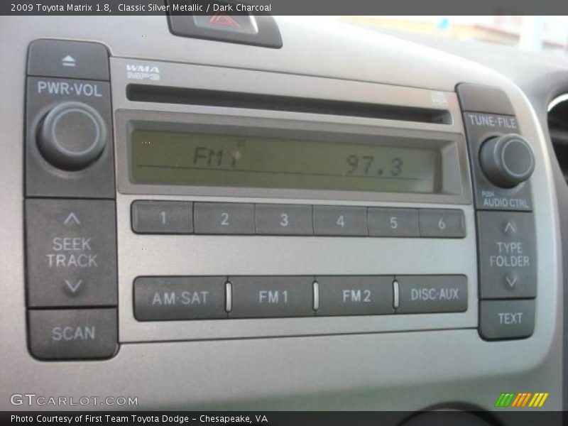 Classic Silver Metallic / Dark Charcoal 2009 Toyota Matrix 1.8