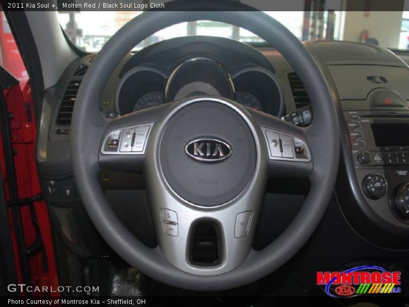 Molten Red / Black Soul Logo Cloth 2011 Kia Soul +