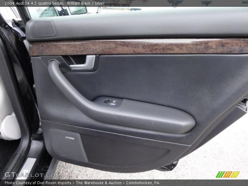 Brilliant Black / Silver 2004 Audi S4 4.2 quattro Sedan