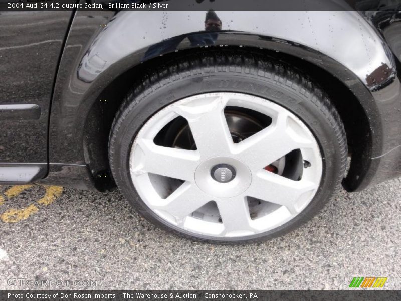 Brilliant Black / Silver 2004 Audi S4 4.2 quattro Sedan