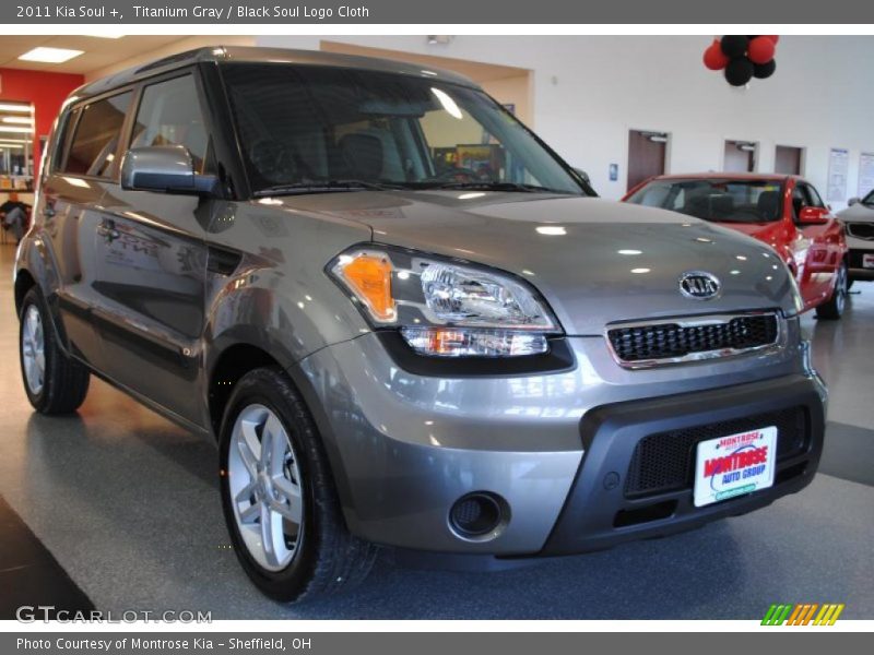 Titanium Gray / Black Soul Logo Cloth 2011 Kia Soul +