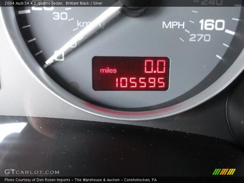 Brilliant Black / Silver 2004 Audi S4 4.2 quattro Sedan