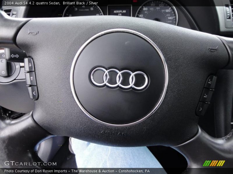 Brilliant Black / Silver 2004 Audi S4 4.2 quattro Sedan