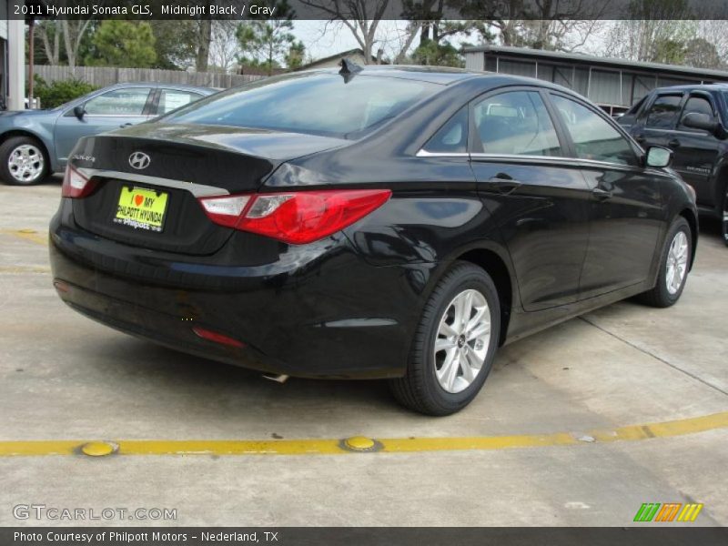 Midnight Black / Gray 2011 Hyundai Sonata GLS
