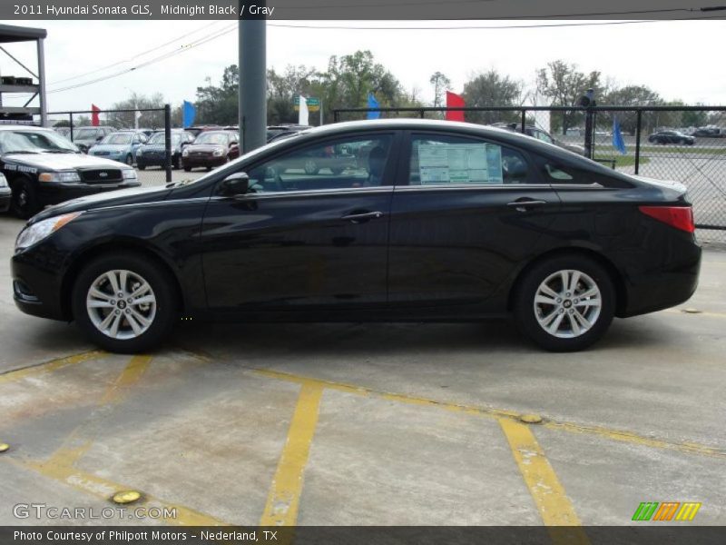 Midnight Black / Gray 2011 Hyundai Sonata GLS