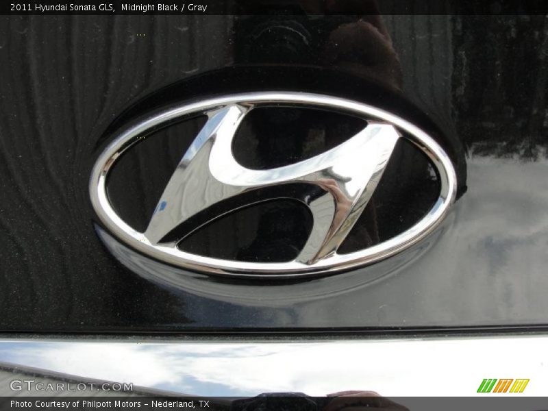 Midnight Black / Gray 2011 Hyundai Sonata GLS