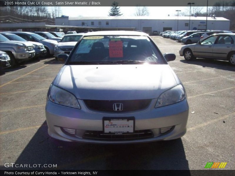 Satin Silver Metallic / Black 2005 Honda Civic LX Coupe