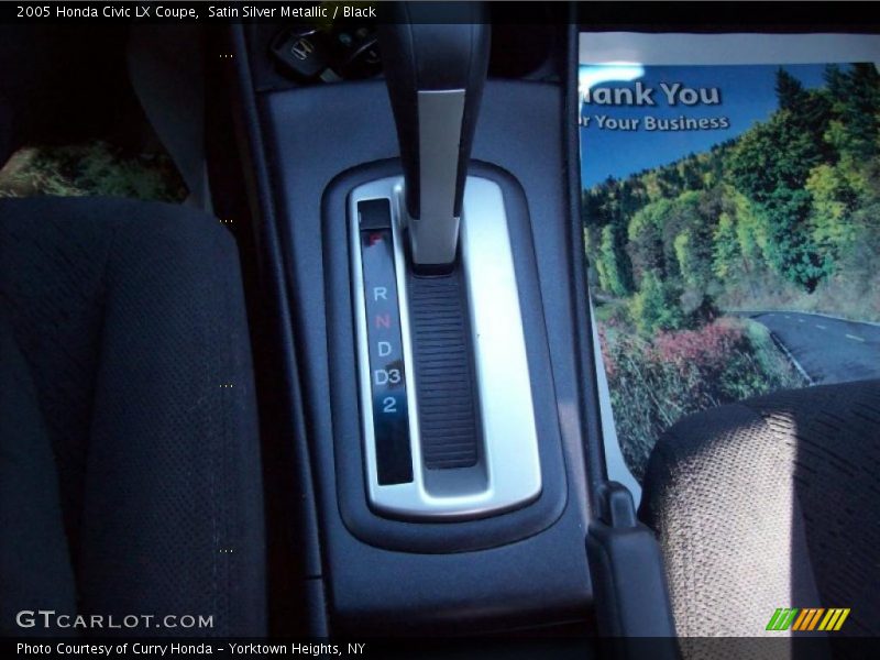 Satin Silver Metallic / Black 2005 Honda Civic LX Coupe