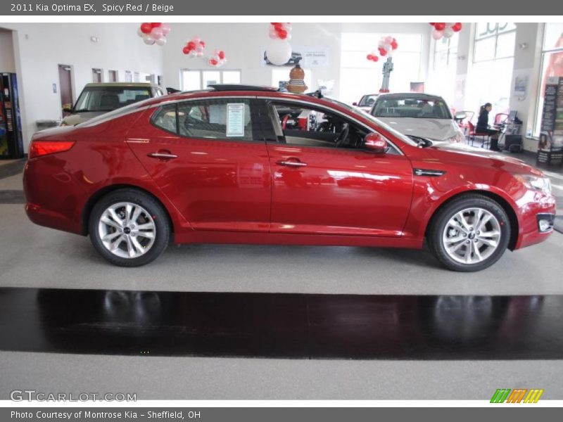 Spicy Red / Beige 2011 Kia Optima EX