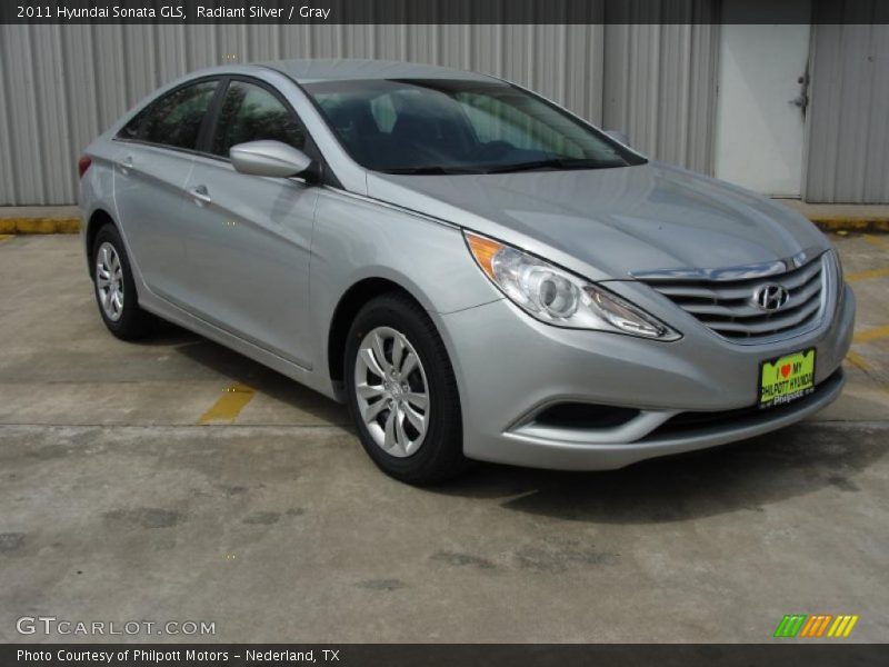Radiant Silver / Gray 2011 Hyundai Sonata GLS