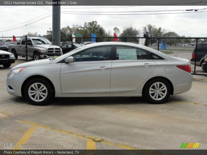 Radiant Silver / Gray 2011 Hyundai Sonata GLS