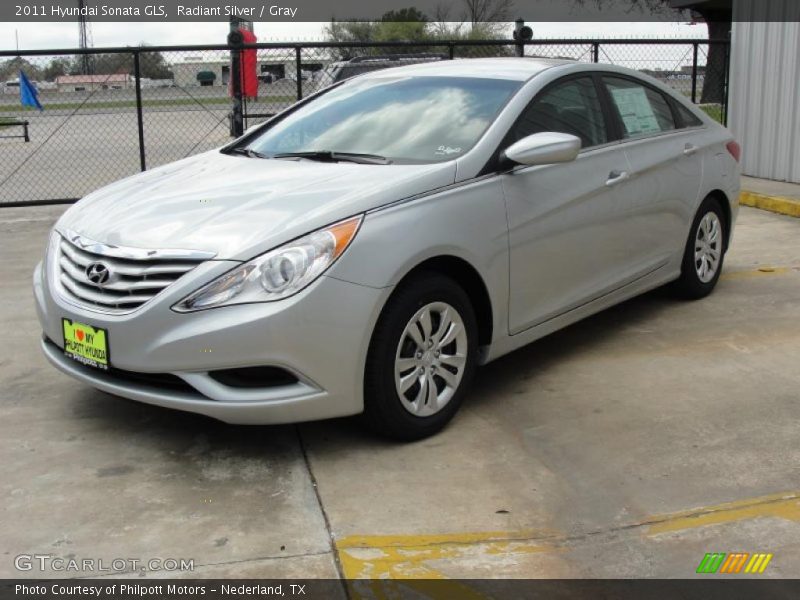 Radiant Silver / Gray 2011 Hyundai Sonata GLS