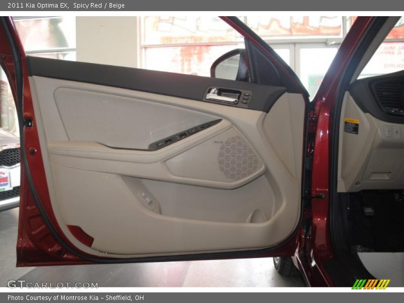 Spicy Red / Beige 2011 Kia Optima EX