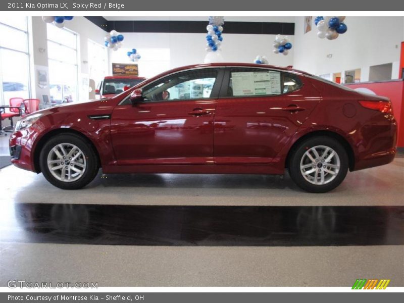 Spicy Red / Beige 2011 Kia Optima LX