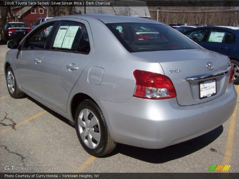 Silver Streak Mica / Dark Charcoal 2008 Toyota Yaris Sedan