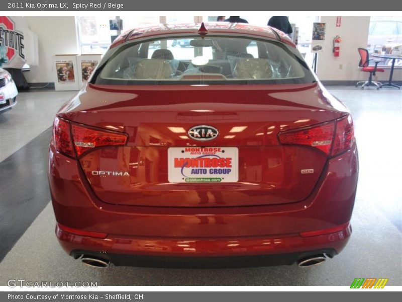 Spicy Red / Beige 2011 Kia Optima LX
