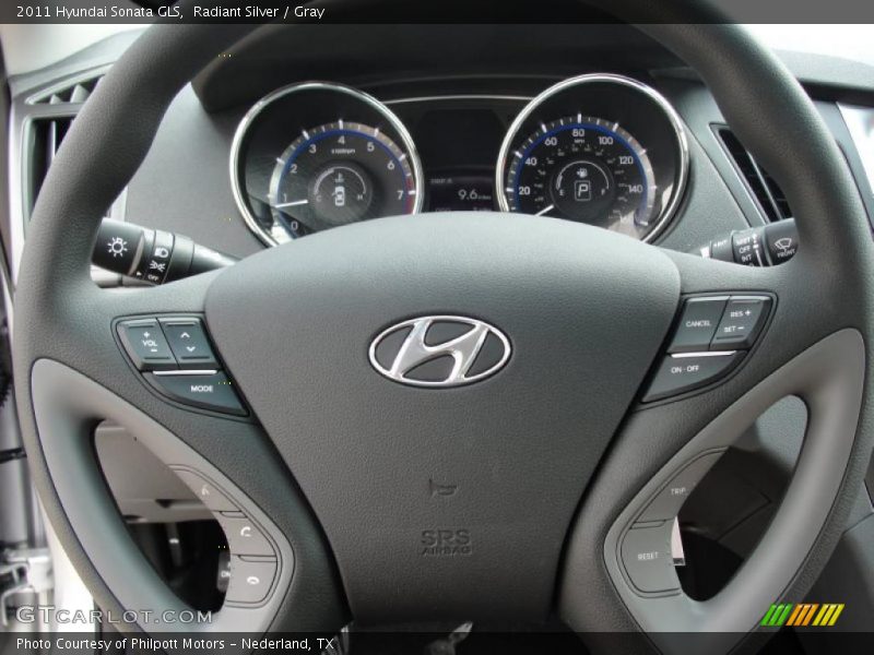Radiant Silver / Gray 2011 Hyundai Sonata GLS