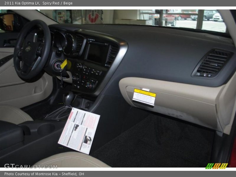 Spicy Red / Beige 2011 Kia Optima LX