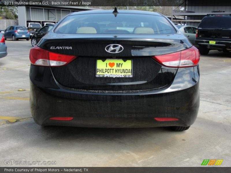 Black Noir Pearl / Beige 2011 Hyundai Elantra GLS