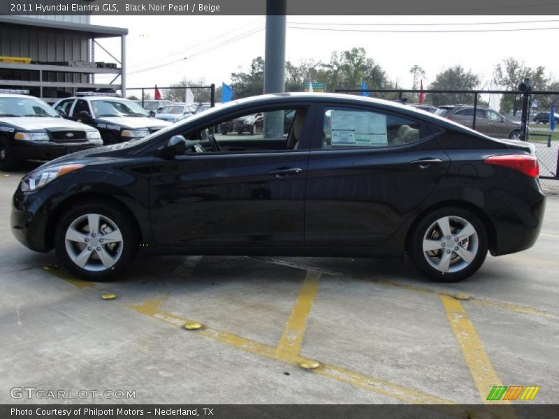 Black Noir Pearl / Beige 2011 Hyundai Elantra GLS