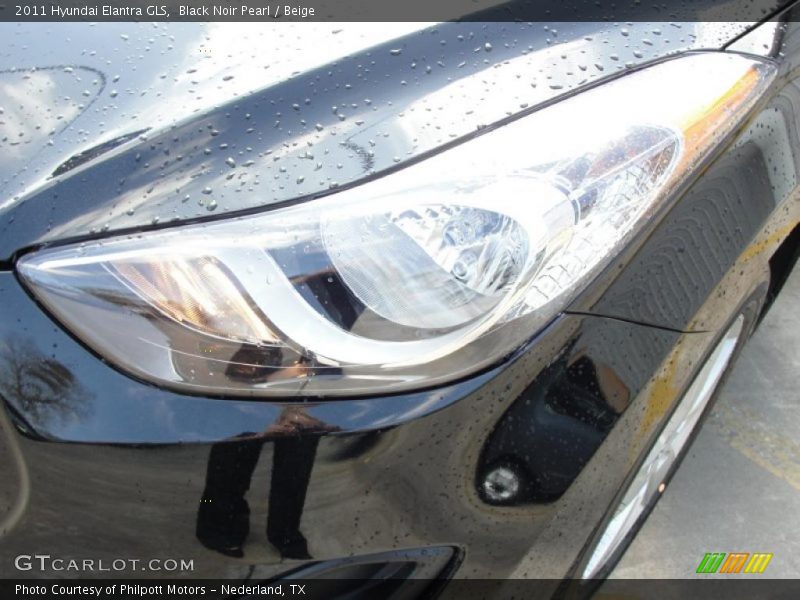 Black Noir Pearl / Beige 2011 Hyundai Elantra GLS