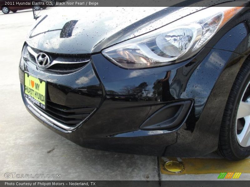 Black Noir Pearl / Beige 2011 Hyundai Elantra GLS