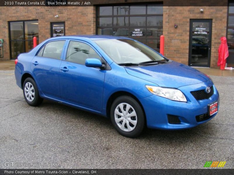 Blue Streak Metallic / Ash 2010 Toyota Corolla LE