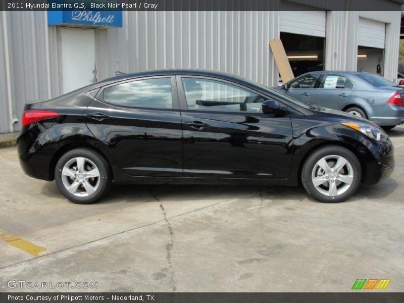 Black Noir Pearl / Gray 2011 Hyundai Elantra GLS