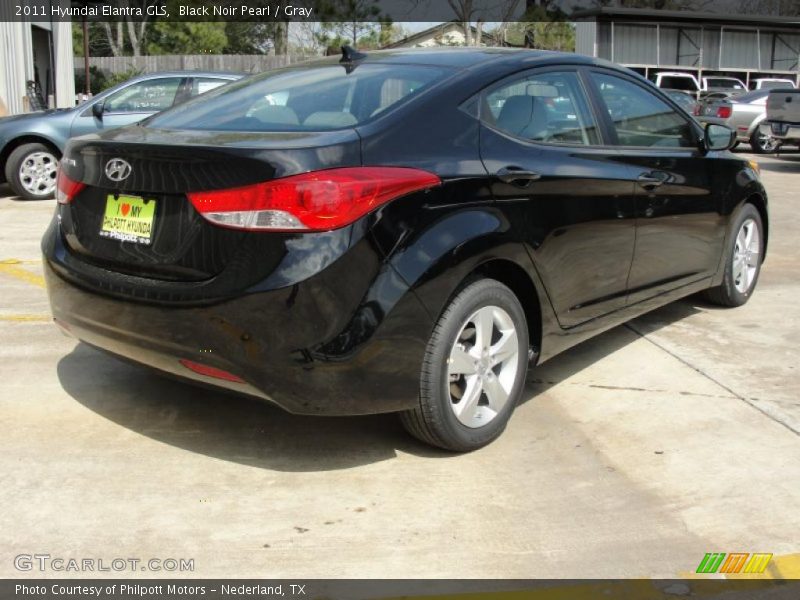 Black Noir Pearl / Gray 2011 Hyundai Elantra GLS