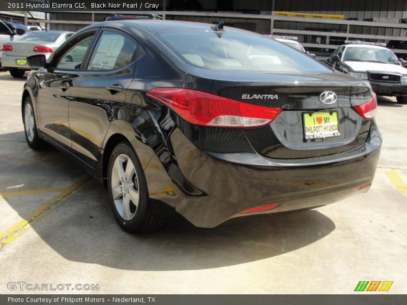 Black Noir Pearl / Gray 2011 Hyundai Elantra GLS
