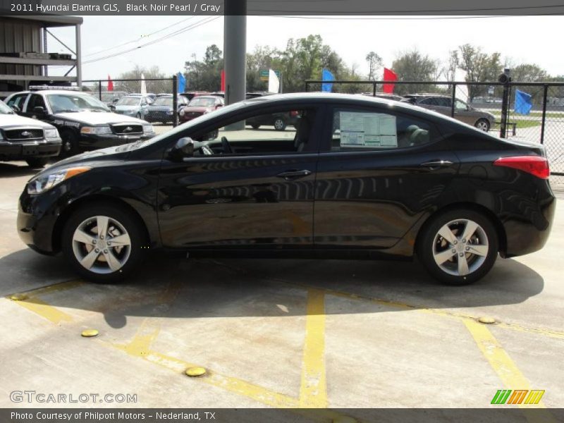 Black Noir Pearl / Gray 2011 Hyundai Elantra GLS