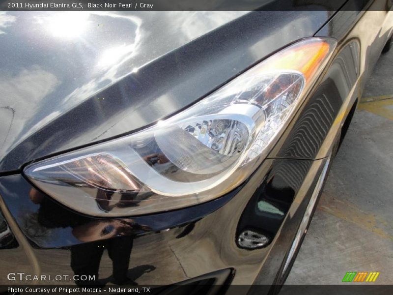 Black Noir Pearl / Gray 2011 Hyundai Elantra GLS
