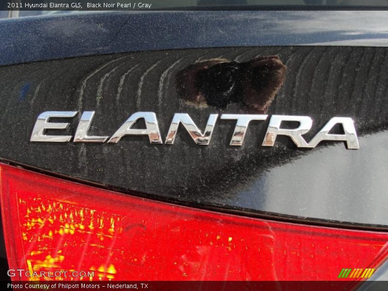 Black Noir Pearl / Gray 2011 Hyundai Elantra GLS