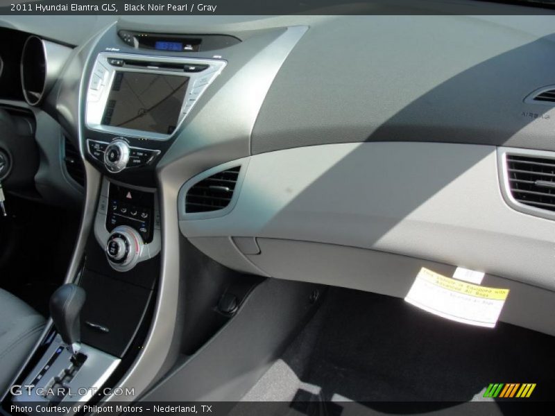 Black Noir Pearl / Gray 2011 Hyundai Elantra GLS