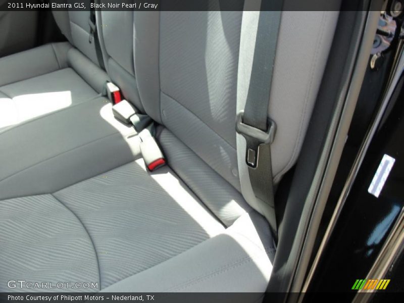 Black Noir Pearl / Gray 2011 Hyundai Elantra GLS