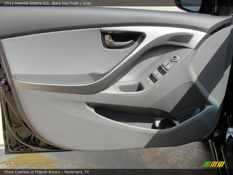 Black Noir Pearl / Gray 2011 Hyundai Elantra GLS