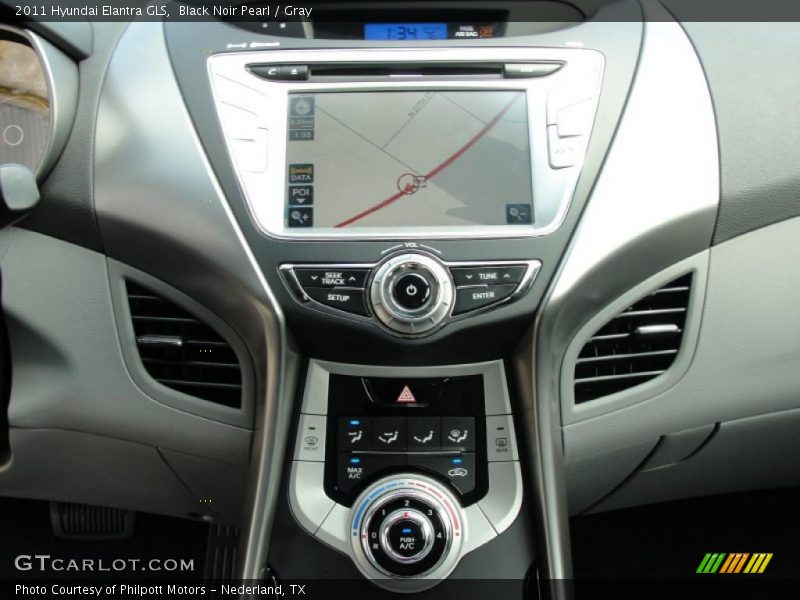 Black Noir Pearl / Gray 2011 Hyundai Elantra GLS