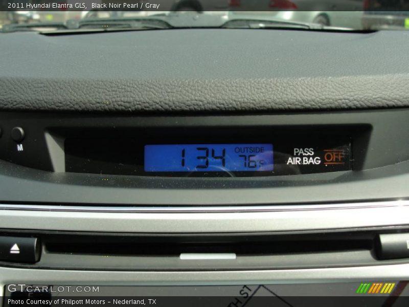 Black Noir Pearl / Gray 2011 Hyundai Elantra GLS
