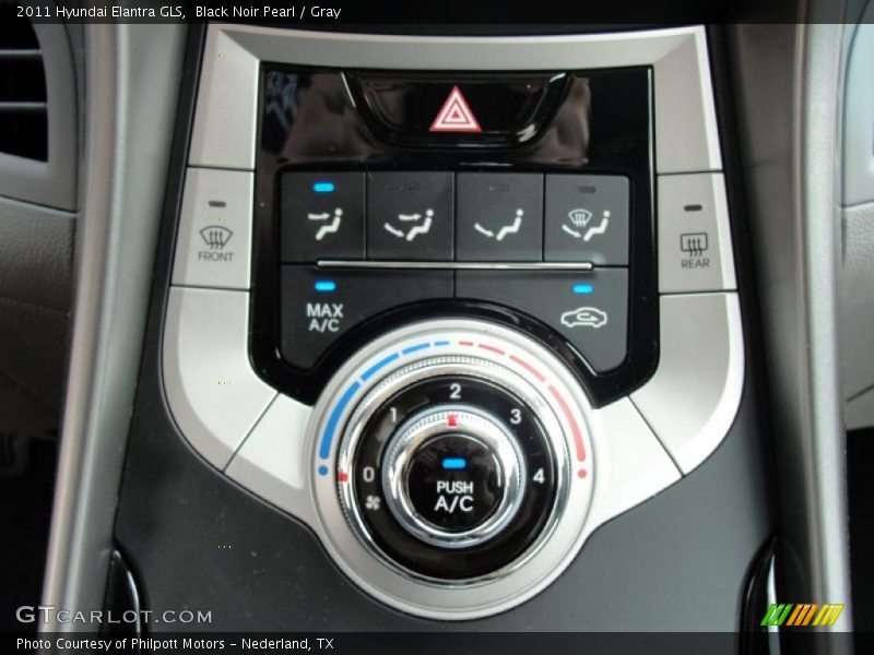 Black Noir Pearl / Gray 2011 Hyundai Elantra GLS