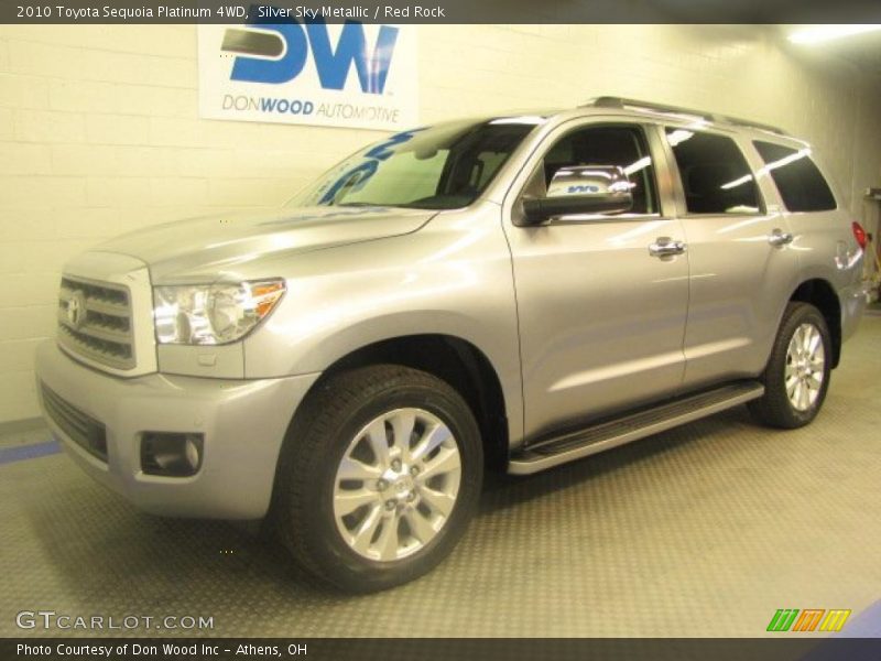 Silver Sky Metallic / Red Rock 2010 Toyota Sequoia Platinum 4WD